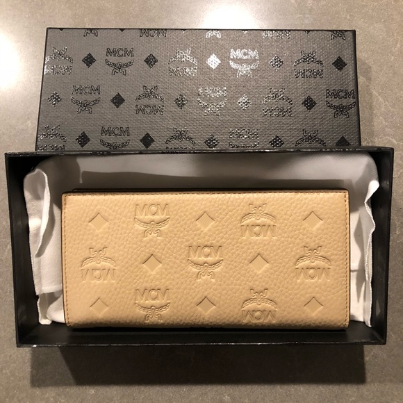 MCM Handbags - [Sold] Brand New MCM Beige Flap Wallet